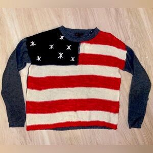 American flag knit sweater